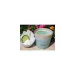 Bougie crme de concombre - pot en grs