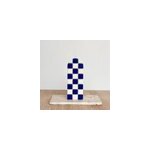 Bougie d�corative damier bleu roi