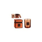 Bougie parfum�e en pot avec bo�te, odeur d'orange avec de la cannelle. 200 ml.