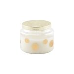 Bougie ronde � points dor� parfum sauge