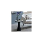 Bout de canap� aluminium marbre