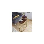 Bout de canap� deux plateaux en m�tal