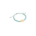 Bracelet ajustable arbre de vie en acier inoxydable dor� et perles miyuki