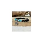 Bracelet arbre de vie en obsidienne
