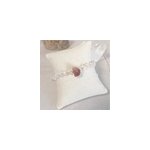 Bracelet cristal de roche et tourmaline