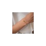 Bracelet dor - connecteur torsad vert