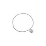 Bracelet lastique perle d'argent
