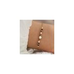 Bracelet femme oeil de tigre et perle de culture - bijoux femme