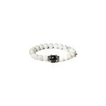 Bracelet force en howlite et onyx