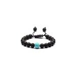 Bracelet force en pierre de lave