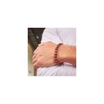 Bracelet homme en bois et en jaspe rouge