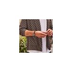 Bracelet homme noir et jade bleu