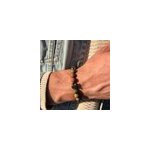 Bracelet homme en unakite avec hibou