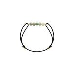 Bracelet jade & cordon noir