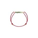 Bracelet jade & cordon rouge