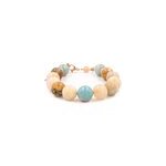 Bracelet kamelia pierres d amazonite