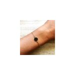 Bracelet onyx noir plaqué or bilie Bracelet onyx noir plaqué or bilie