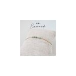 Bracelet or gold filled et emeraude