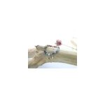 Bracelet perles agate & toile
