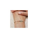 Bracelet pierres talisman rose et vert