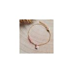 Bracelet de protection tr�fle rose