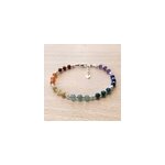 Bracelet rainbow 7 chakras argent