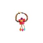 Bracelet tibetain - fleur multicolore