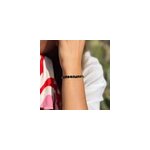 Bracelet en tourmaline noire naturelle taill�e � la main