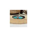 Bracelet turquoise & pierres de lave