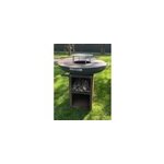 Brasero �80cm sur meuble en corten