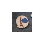 Broche bleu paris sous les nuages