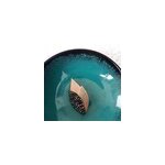 Broche tulipe noir en bois