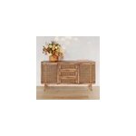 Buffet 2 portes et 3 tiroirs en cannage - wava