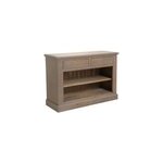 Buffet bas 2 tiroirs ouvert bois marron