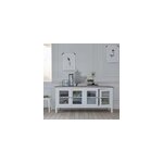 Buffet bois d'acajou et teck 4 portes Buffet bois d'acajou et teck 4 portes