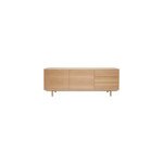 Buffet en bois clair 2 portes 3 tiroirs l195cm sid