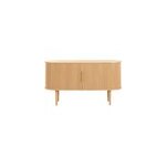 Buffet en bois clair ch�ne 2 portes coulissantes l138 cm epic