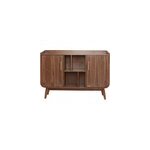 Buffet en bois fonc� noyer 2 portes l122 cm hallen