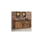 Buffet en bois recycl�, 6 tiroirs et 1 porte coulissante - sari
