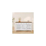 Buffet en bois recycl� blanc effet vieilli - casa