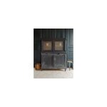 Buffet � deux corps en bois patin� n�723