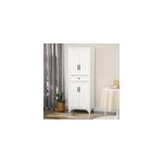 Buffet haut armoire de cuisine 4 portes hauteur 170 cm blanc