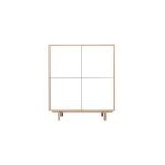 Buffet haut bois et blanc 4 portes l110 cm sid