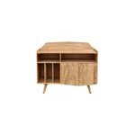 Buffet meuble de rangement vinyles en bois manguier massif l105 cm matahari