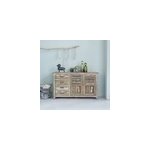 Buffet pin recycl� 2 portes 4 tiroirs