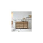 Buffet teck recycl 3 tiroirs 3 portes