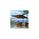 Bundle - ensemble parasol palatino marron 3x3m et 4 dalles  lester