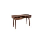 Bureau 1 tiroir et 3 niches en bois fonc - moka