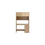 Bureau bibliothque avec rangements finition bois clair chne l115 cm wissem