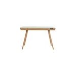 Bureau connect multimdia avec tiroir en verre et bois clair l120 cm clever
